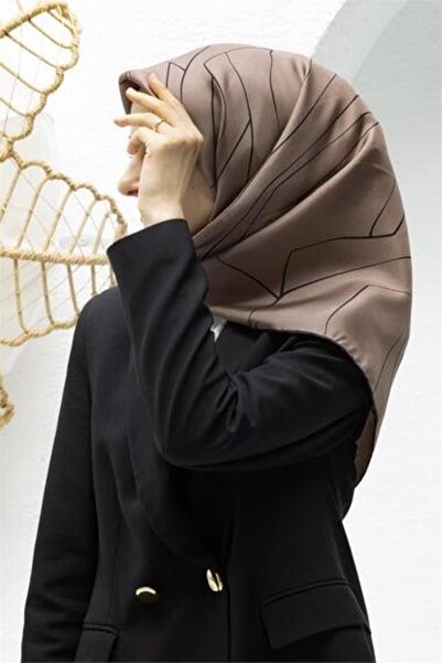 Vissona Eșarfă de mătase Tivil 60801 - 6 - 0005 - 0001 Model de linie neagră ...