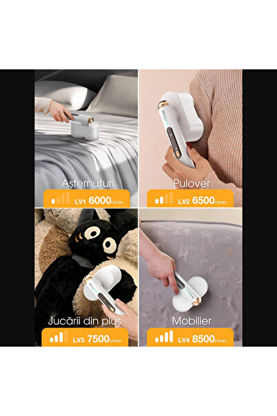 FAVsmart Aparat de Curatat Scame, Capete Duble, Programe Materiale, 8000 RPM, Rezervor Mare, Wireless