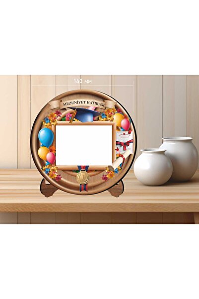 Altınuç Art Design 14x14 cm UV Baskılı Mezuniyet Kadın Fotoğraf Çerçevesi V4 MDF