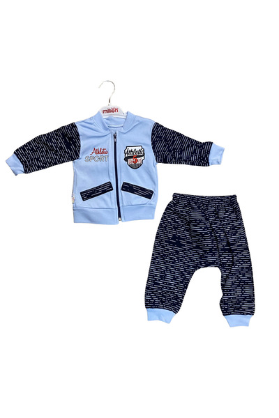 OEM Set copii Athletic Sport cu hanorac și pantaloni imprimeu liniar