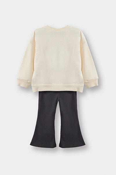 DeFacto G0100A5Er238 Ecru Baby Girl Hello Kitty 2-Piece Set Sweatshirt and Sweatpants