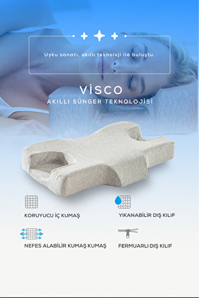 PUFYMAX Güzellik yastığı,visco ortopedik kırışıklık önleyici boyun destek yas...