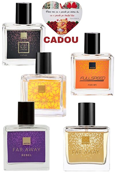 AVON Set Little Black Dress Eau de Parfum, Incandessence, Full Speed Eau de Toilette, Far Away Rebel, Far Away