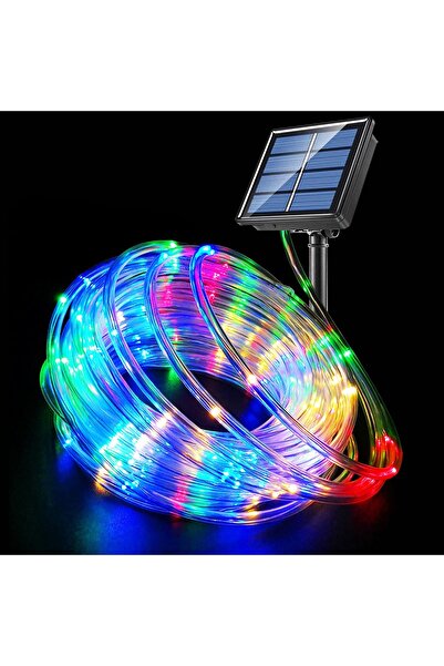 GARDEON Frânghie luminoasă LED pentru exterior, cu energie solară, 10 m, 60 LED-uri, multicoloră