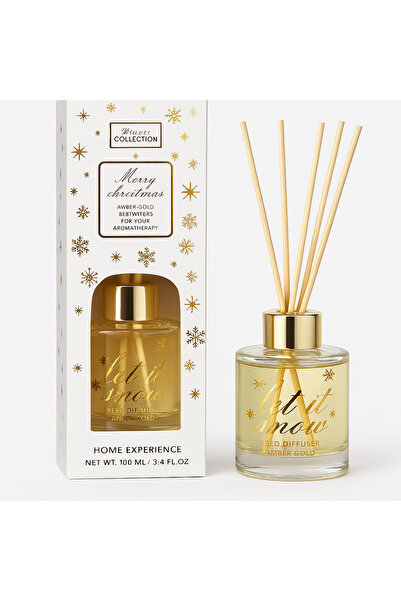 COLLECTİON Difuzor Aromatic Let It Snow Amber Gold 100ml – Set Cadou Crăciun, Premium Home Experience