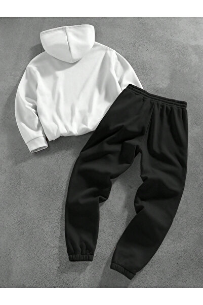 LAVİTTA Los Angeles Written Black Unisex Tracksuit Set