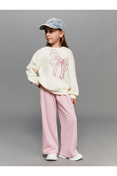 LC Waikiki Παιδικό παντελόνι LCW με ροζ ρίγες για κορίτσια