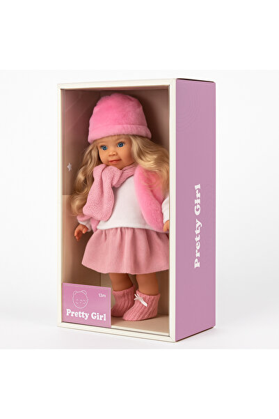 OEM Pretty Girl doll 35 cm, pink winter outfit, premium gift for children 18m+