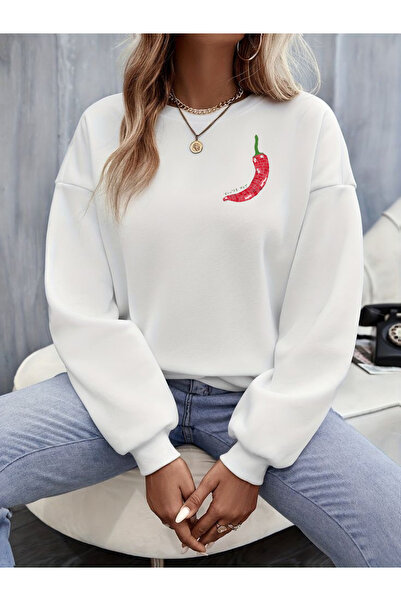 Tubinyoo سترة ميني ريد بيبر مطبوع ذات ياقة دائرية وثلاثة خيوط