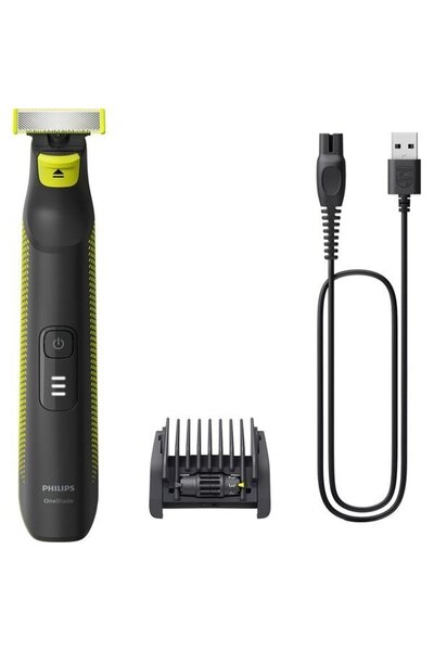 Philips OneBlade Pro QP6506/15 Hybrid Trimmer and Shaver, 90 min Battery, Black