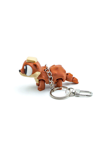 OEM Otter Keychain, Articulated Figurine, 3D, Flexi Keychain for Backpack