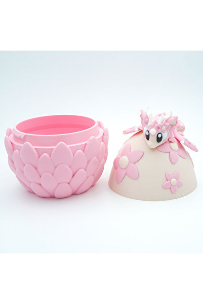 OEM Set Mini Dragon Cherry Blossoms + Dragon Egg, Articulated Figure, 3D, Pink