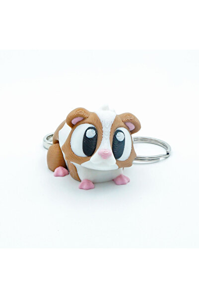 OEM Guinea Pig Keychain, Articulated Figurine, 3D, Flexi Keychain for Backpack