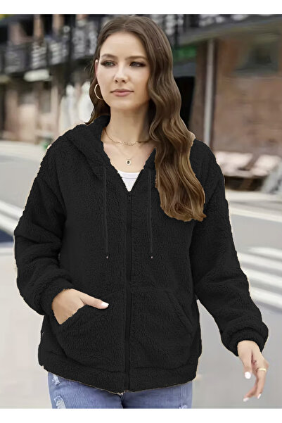 LG LAGULER VESTITI Hanorac confortabil, elegant, pufos, din pluș, pentru cele mai recente luni de primăvară și iarnă