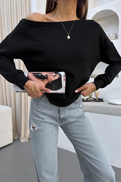 mylove Off-Shoulder Modal Blouse Black