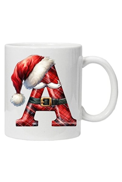 CRD PRINT Personalized mug with winter print 'name initial letter A', model 3...