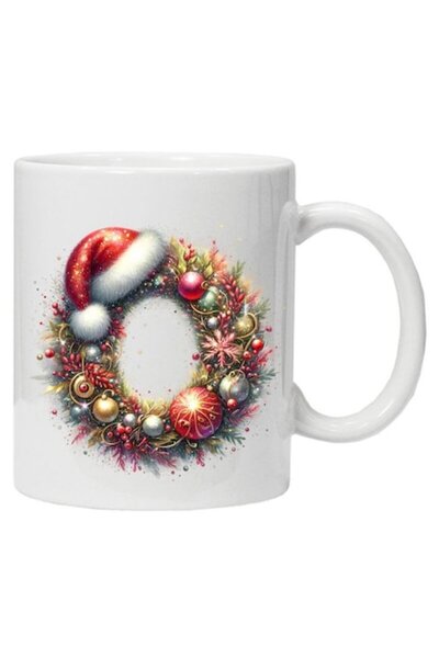 CRD PRINT Cană personalizată de iarnă, litera O, ceramică albă, 330 ml