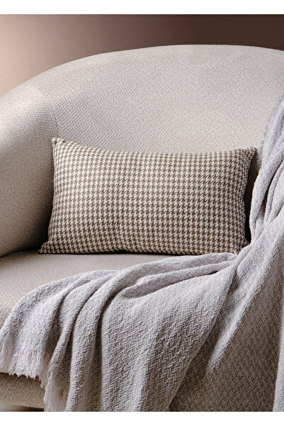 kissen Single Goose Foot Patterned Rectangular Throw Pillow Cover