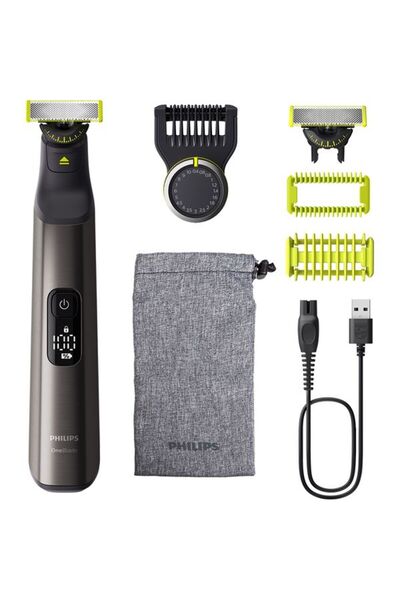 Philips OneBlade Pro QP6552/15 hybrid shaver & body trimmer, rechargeable, 120 min, black
