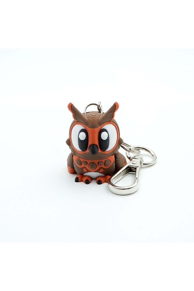 OEM Owl Keychain, Articulated Figurine, 3D, Flexi Keychain for Backpack