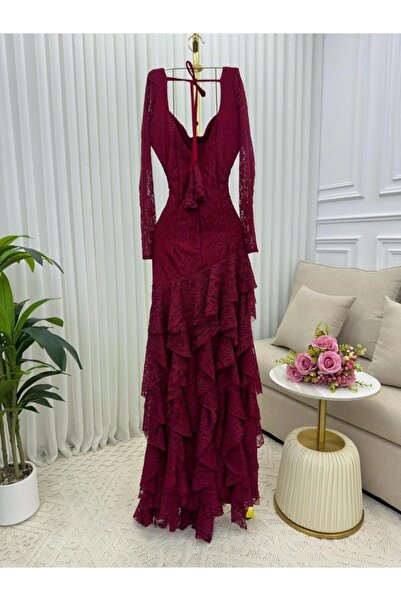 diarafashionsa A distinctive red evening dress (burgundy)