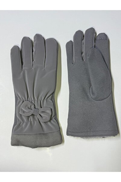 JHTshop قفازات شتوية نسائية مقاومة للماء من الفرو الصناعي الفاخر