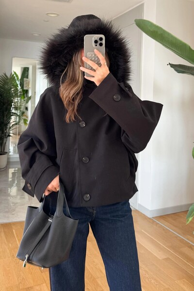 Suziş Hooded Fur-Detail Lined Parka Key36856