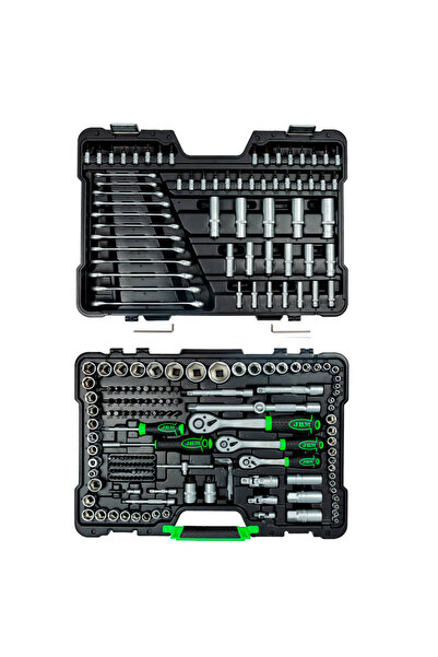 JBM 216-piece Socket Tool Kit (1/4", 3/8", 1/2") – Zinc Finish