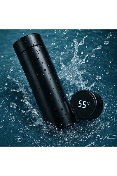 OEM Smart Thermos 500 ml with LED Display – Stainless Steel, Double Insulation, Integrated Strainer