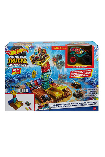 mattel HOT WHEELS MONSTER TRUCK ARENA SMASHERS CAR JUMP CHALLENGE