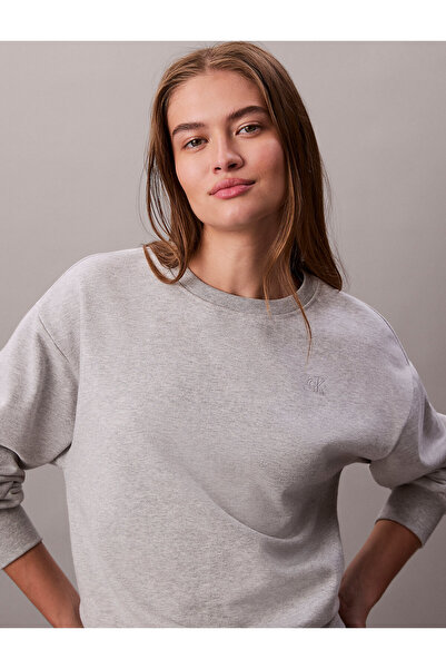 Calvin Klein Relaxed Monogram Fleece Sweatshirt