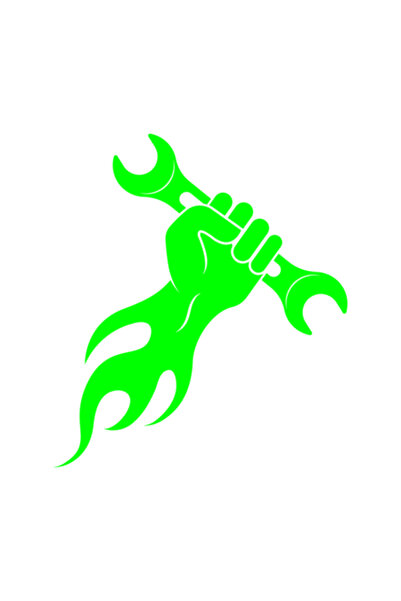 Oracal Car sticker ''Mechanic'', 20x18 cm, green