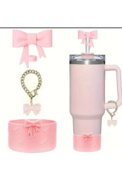 alisa 1 Takım 3 Parça Fiyonklu Silikon Aksesuar Seti 40oz/30oz Termoslar İçin...