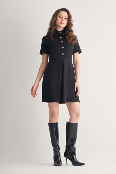 UTOPIAN Gömlek Yaka Mini Elbise