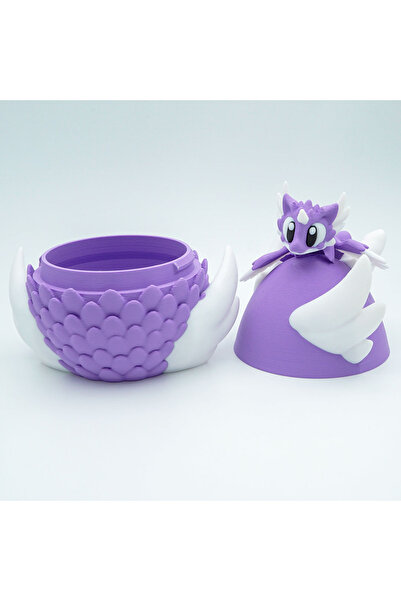 OEM Mini Star Dragon + Dragon Egg Figure Set, 3D, 10cm, Purple