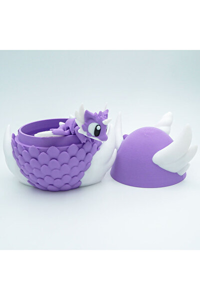 OEM Mini Star Dragon + Dragon Egg Figure Set, 3D, 10cm, Purple