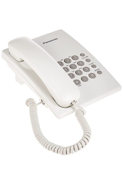 PANASONIC KX-TS500FX Single-Cable Landline Phone Kit with Volume Control, Redial Function, and PBX System