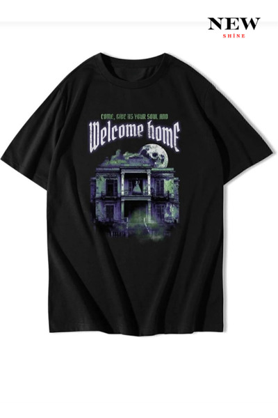 New Shine Welcome Home Printed Oversized T-Shirt