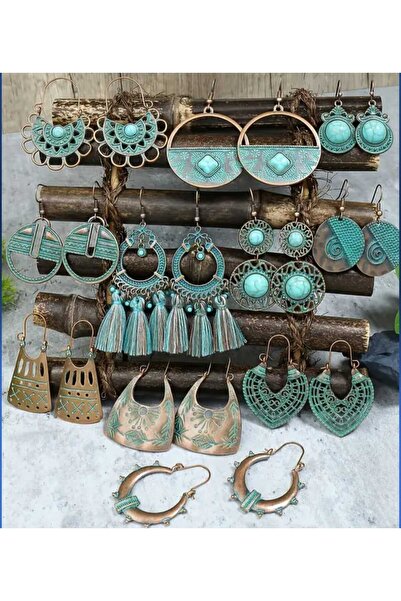 Ivory Pearl Ethnic Otanic Retro Earrings