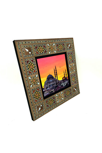 Sadrazam Moscheea Suleimanii din Istanbul B cu imprimeu Tabla din lemn MDF Levant 20cm x 20cm |   KRT-166