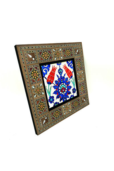 Sadrazam Model de faianță cu imprimeu Tabla din lemn MDF Levant 20cm x 20cm |   1G-Çini1