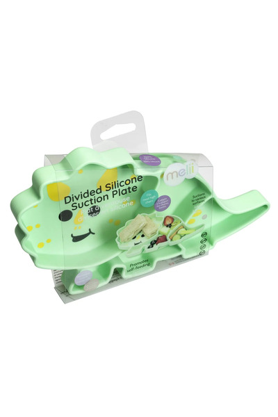 Melii Farfurie Compartimentata Din Silicon Cu Ventuza, , Dinozaur