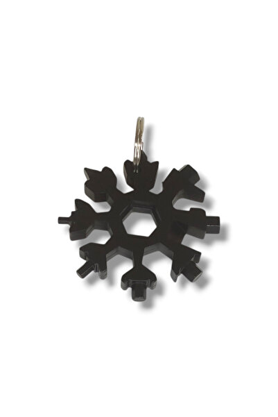 STE 19 Fonksiyonlu Paslanmaz Çelik Kar Tanesi Çok Amaçlı Anahtarlık – Mini To...