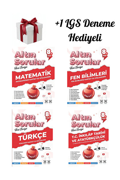 Nartest Yayınları Nartest 8.sınıf (LGS) Matematik,Fen,Türkçe,Tarih Altın Soru...