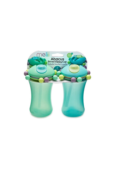 Melii Чаша за отпиване Abacus - ментово и синьо - 2 броя