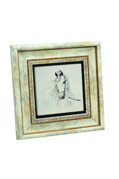 Sadrazam Tablou cu piatră naturală de cal cu imprimeu 20cm x 20cm |   KRG-155