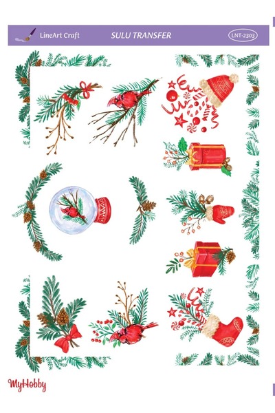 LİNEART New Year's Water Transfer No:Lnt2303 25X35Cm
