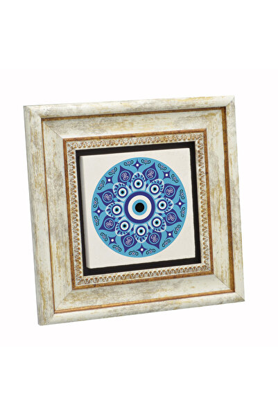 Sadrazam Model de mărgele Evil Eye cu imprimeu Tabla de piatră naturală 20cm x 20cm |   1G-NB2