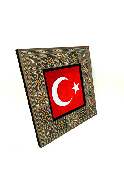Sadrazam Steagul Turciei cu imprimeu Tabla din lemn MDF Levant 20cm x 20cm |   KRT-98