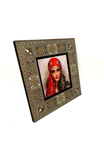 Sadrazam Pictură Levantă din lemn MDF pentru femei, scrisă de Al, cu imprimeu 20cm x 20cm |   KRT-112